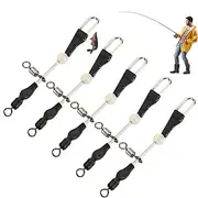 Fishing Barrel Swivels - Fish Caught Bait Rings Set of 5 | Swivels Ring High Strength Connector for Saltwater Freshwater Fishing Tackle