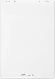 Limit 1 x flipchart pad, Blank, pad with 20 Sheets, 80 g/m² Paper, 6 Holes