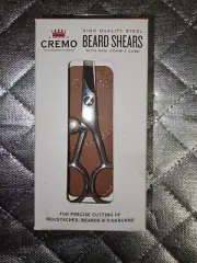 Cremo Beard Shears w Mini Comb and Case High Quality Steel Mustache Sideburns