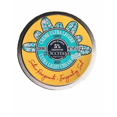 L'Occitane Ultra Light Body Cream 5% Shea Butter 4.5 oz Invigorating NEW scent