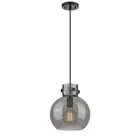 Innovations Newton Sphere 1-Lt 10" Cord Pendant, MB/PSG - 410-1PM-BK-G410-10SM