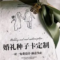 在飛比找蝦皮購物優惠-客制化 婚禮種子卡片定製環保種子紙婚宴請柬明信片名片設計新人