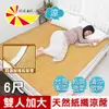 【凱蕾絲帝】台灣製造~軟床專用透氣紙纖雙人加大涼蓆(6尺)