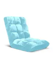 [SOGA] Folding Floor Recliner Lounge Sofa in Blue