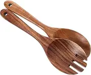 LeoLeoyy 1 Set Salad Stirring Spoon Salad Spoons for Serving Salad Dressing Cutlery Salad Bowl Server Salad Bowls Dessert Salad Spoon Salad Dressing Mixer Dessert Forks Light Brown Wood