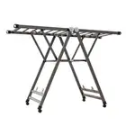 SOGA 1.6m Portable Wing Shape Clothes Drying Rack Foldable Laundry Holder Black