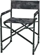 Outdoor Director Chair, Heavy Duty Compact Camping Folding Chair, Supports 200Kg, for Camping, Patio, Lawn,Camouflage Blue