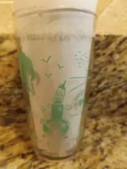 1950's THE WIZARD OF OZ TIN WOODSMAN GLASS SWIFT PEANUT BUTTER GLASS TUMBLER