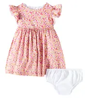 [Il Gufo] Il Gufo Baby floral cotton dress and bloomers set M 36 multicoloured