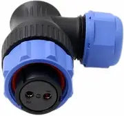 HangTon AC200MAX EP500 for BLUETTI 2 Pin Right Angle Aviation Female Connector 15A Power Input Waterproof IP68 14AWG Wire Cable Plug