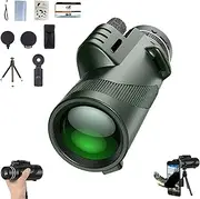 Stscope360 Monocular,Monocular Telescope,Lightweight High Power BAK-4 Prism & FMC Lens Compact Monoculars,Low Night Vision Monocular,HD Monocular Scope for Bird Watching Camping Hiking(#green#b,12*50)