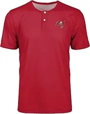 FOCO Men's NFL Team Logo Shirt Short Sleeve Henley