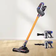 Premium Handheld Vacuum Cleaner Cordless Stick Handstick Car Vac Bagless 2-Speed LED Headlight Gold