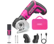 Monika 4V Cordless Pink Rechargeable Screwdriver Multiple Application Kit