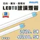 〖飛利浦〗T8 LED 舒視光 玻璃燈管 2/4尺 9.5W/18.5W 雙端入電 全電壓 白光/自然光/黃光〖永光照明〗PH-LED-TUB%DE