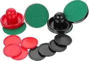 Mini Air Hockey Set with Pucks and Pushers - 2 Air Hockey Pucks and 2 Pushers for Tabletop Fun - for and