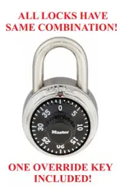 Master Lock 1525 Combination Padlock ALL LOCKS SAME COMBINATION! W/Control Key