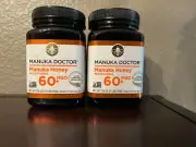 2 x Manuka Doctor, Manuka Honey Multifloral, MGO 60+, 17.6 oz (500 g) BB 2/2025