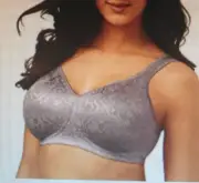 Playtex 18 HOUR: Size: 16 C. Ulitmate Lift & Support - GREY, Comfy WireFree Bra