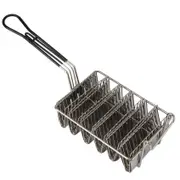 Taco Fryer Basket, Taco Shell Fryer, Holds 6 Shells Deep Fryer Taco Holders Basket with Grip Handle Taco Holder Stand silver