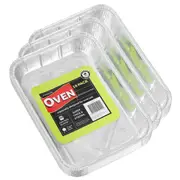 30pc Lemon & Lime 31.5cm Foil Tray BBQ/Oven Rectangle Roasting/Baking Container