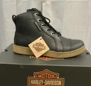 NEW GENUINE HARLEY DAVIDSON D96260 SIZE 9 MEN'S BREMAN BLACK 4.5" SNEAKER BOOTS
