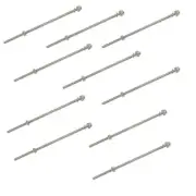 10 PC 3/16'' Stainless Steel Cable Railing Swage Threaded Stud End Fitting