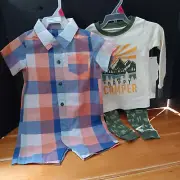 Carter's / Wonder Nation Toddler Boy's 2 Outfits Set Size 18 Months NWT