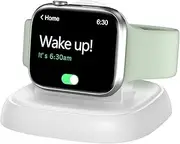 [NEWDERY] Charger Stand for Apple Watch, Portable Watch Charger for iWatch with USB C Cable,Fast Charging,Magnetic Wireless Charging Station for Appple Watch Series 9/8/7/6/5/3/2/SE/Ultra, White