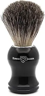 Edwin Jagger 81P36 Classic Badger Shaving Brush for Shaving Cream or Soap for Men (Black)