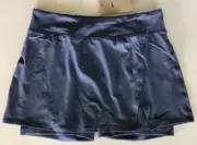 Nike Court Dri-Fit Victory Tennis Skort $52 Womens MEDIUM Diffused Blue Skirt