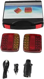 Brilluxa Trailer Lights, Wireless Magnetic Trailer Light Kit with IP65 Waterproof Rating, Square Red Yellow Trailer Signal Lights, DC5V Trailer Light Set