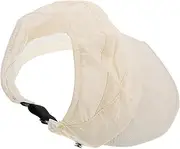 [LIFKOME] Wide Brim Ponytail Sun Cap Women's Cotton Hat Adjustable Straps Beach Outdoor and Daily Uv Protection Hat Khaki