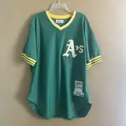Throwback 1976 Mitchell & Ness Oakland Athletics A'S Rollie Fingers Jersey XL 52