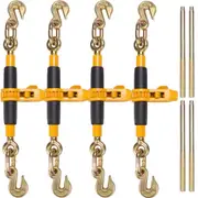 VEVOR Ratchet Chain Binder, 0.9-1.27 cm Heavy Duty Load Binders, with G80 Hooks 5443 kg Secure Load Limit, Labor-saving Anti-skid Handle, Tie Down Hau