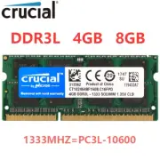 Crucial DDR3L 4GB 8GB 1333MHz PC3L-10600S Memory RAM SO-DIMM for Laptop Notebook