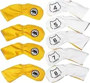 Golf Iron Head Cover - 9X Golf Headcovers,Number Alphabet Design Golf Equipment, Sports Fan Club in All Weather Conditions for All Brands Driver