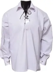 Claymore Highlander Kids Ghillie Shirt, Scottish Kilt Shirt for Boys, Kids