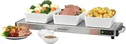 Progress EK2610P Cordless Hot Plate, Large Food Warming Tray, Plate Warmer, Portable Buffet Server Tray, 1200W, Non-Slip, 15 Minute Charge Time, Keeps Meals Warm for Up to 60 Minutes, Camping/Caravans