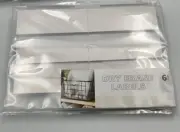 Dry Erase Basket Labels ,Clip On for Pantry, Laundry, Storage Baskets 6PK Clear