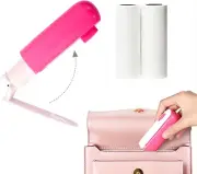 Travel Size Mini Lint Roller for Pet Hair, Refillable Foldable Lint Tape Roller,