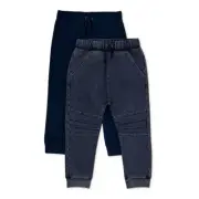Wonder Nation Toddler Boy French Terry Moto Jogger Multipack, 2-Pack, 4T