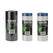 Pre-taped Masking Film Refills 2.7m x 18M Set of 8 Rolls including Two Dispenser
