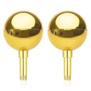 Yescom 3" Gold Weatherproof Flagpole Ball Top Finial 2Packs Ornament for Flag