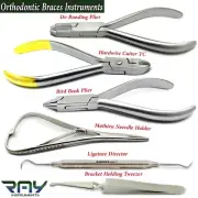 Orthodontic Kit Ligature Hardwire Cutter Dental Debonding Plier Tweezer Forceps