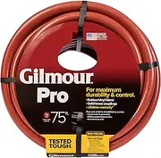Pro Commercial 3/4" x 75' Heavy Duty Water Hose, Durable and Kink Resistant 75 ft Garden Hose