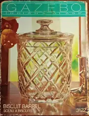 Gazebo Indiana Glass Clear Biscuit / Cookie Jar Designed by Nicholas Angelakos
