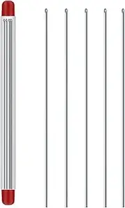 Imtrub Fishing Lure Needle | Stainless Steel Bait Needle 5pecies Hook Needle,Drill Rigging Bait Rig Hollow Fishing Tool for Carp