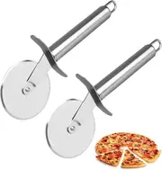 304 Stainless Steel Pizza Cutter Wheel, Super Sharp Pizza Slicer-Rocker with Non-Slip Handle, Easy to Clean