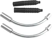 AIMALL 1 Pair V-Brake Noodle Cable Guide + Boot, 110-Degree Bend, for MTB/Hybrid Bike, Durable Aluminium Alloy & Steel, Teflon Liner, Fits 0.20 Inch (5mm) Brake Cable Housing
